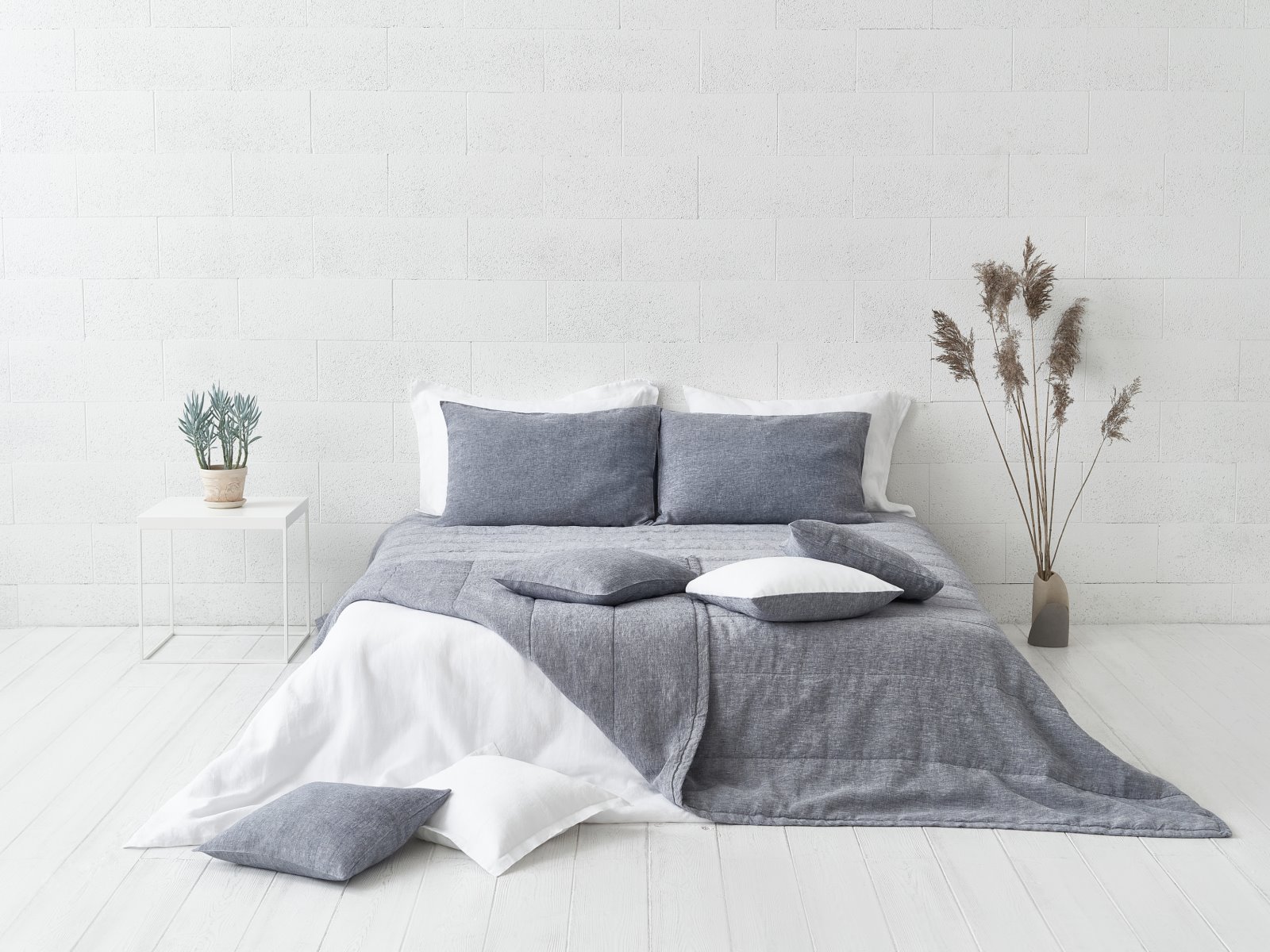 Heron Classic Leinen Tagesdecke von Geniksa – Bild 4