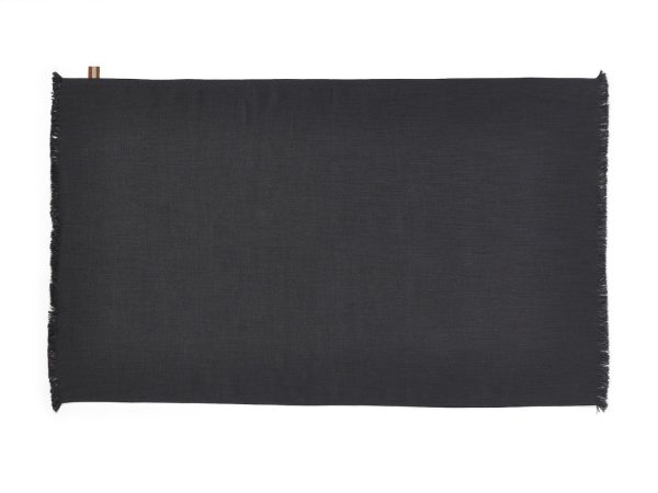 Jasper Teppich Faded Black Leinen-Wolle-Mix in Waldfarben von Libeco – Bild 2