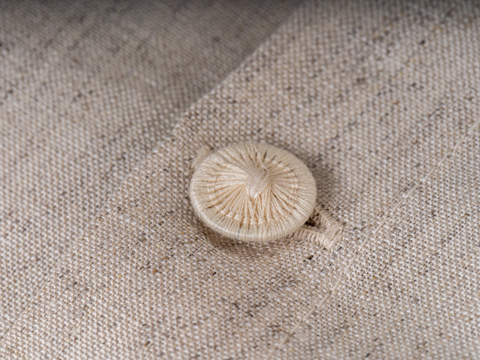 Natur Leinen Bettwäsche mit Hohlsaum von Hoffmann