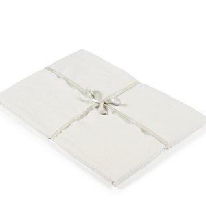Madison Light Grey Farbiges Leinen Spannbettlaken von Libeco