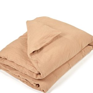 Madison Cinnamon Farbiges Leinen Spannbettlaken von Libeco