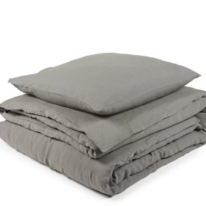Madison Dark Grey Farbige Leinen Bettwäsche von Libeco