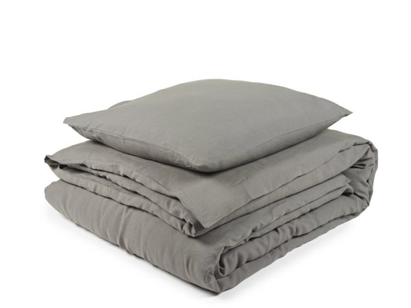 Madison Dark Grey Farbiges Leinen Spannbettlaken von Libeco – Bild 5