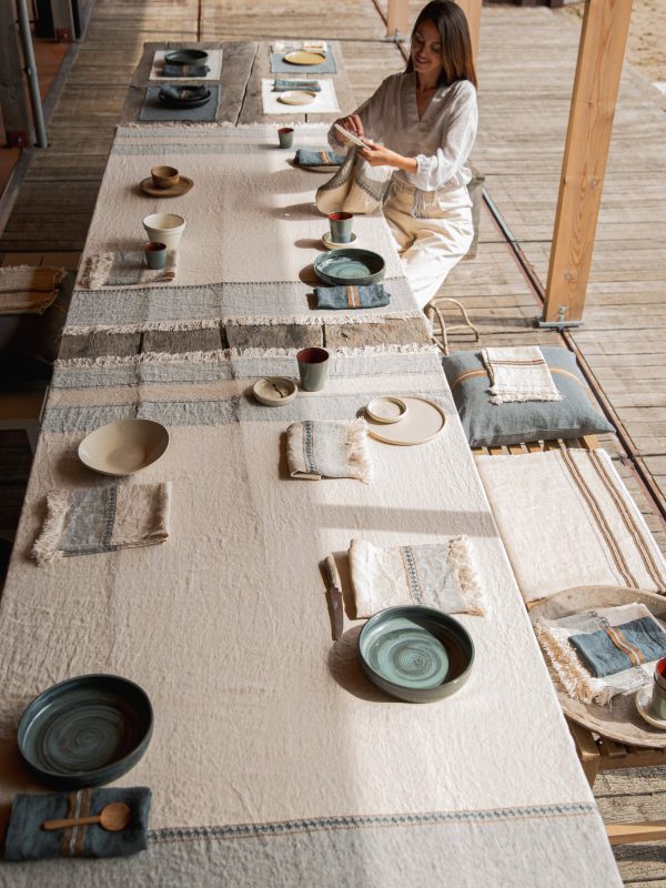 The Belgian Table Throw Ioulida reines Leinen von Libeco – Bild 2