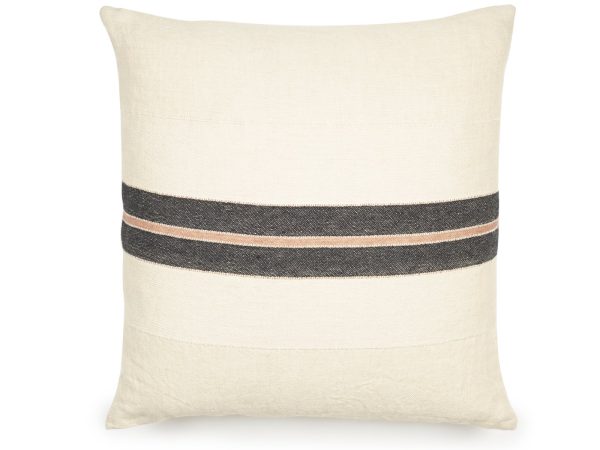 The Patagonian Black Stripe Leinen Coverlet und Kissen von Libeco – Bild 5