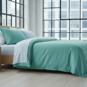 Hanf und Leinen Bettwäsche Petrol von Vieböck 226/70