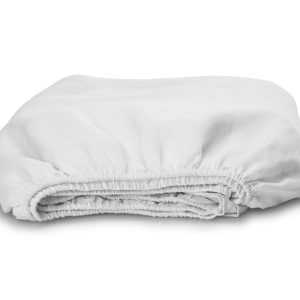 Madison White Leinen Spannbettlaken von Libeco