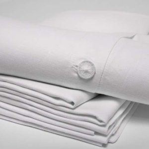 Weiße Leinen Bettwäsche mit Hohlsaum von Hoffmann