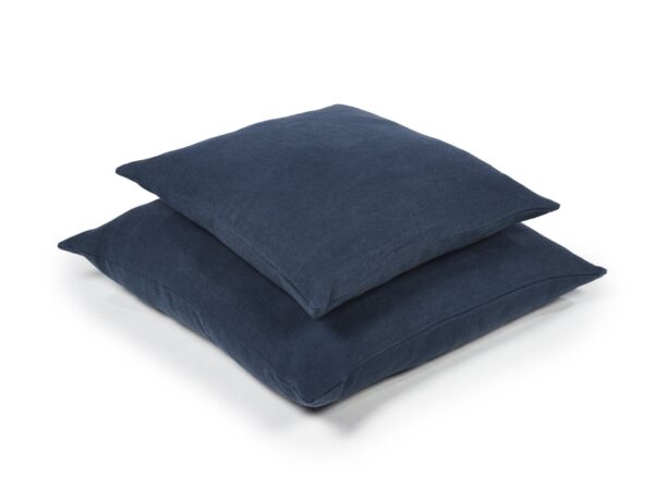 Hudson Navy Leinen Coverlet und Kissen von Libeco – Bild 3
