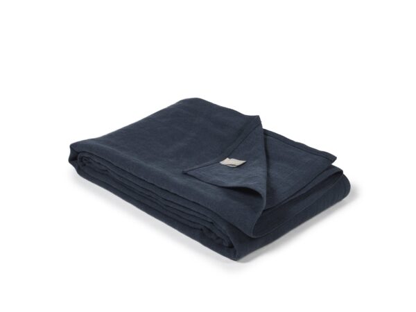 Hudson Navy Leinen Coverlet und Kissen von Libeco – Bild 2