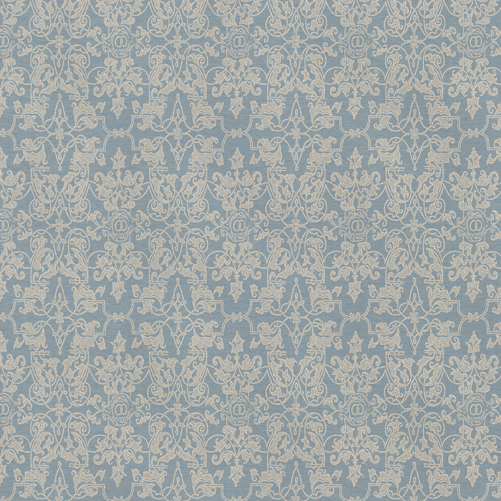 A blue and white wallpaper with a pattern on it.