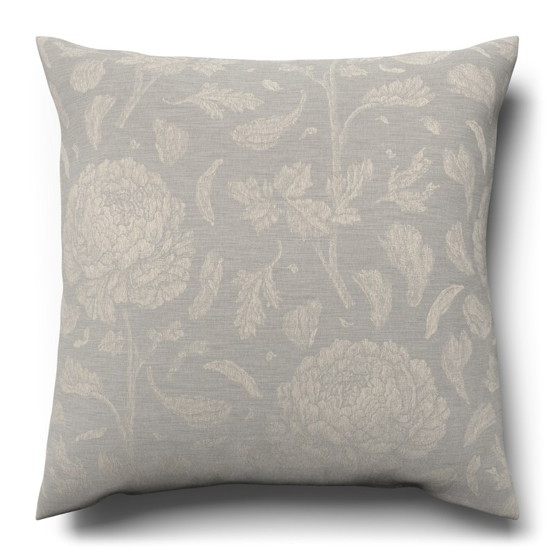 A cushion with a floral pattern on it.