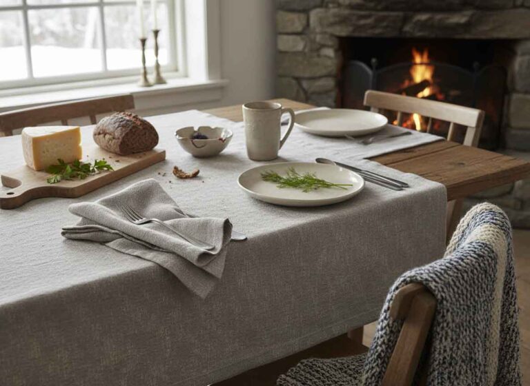 Ein Tisch mit Besteck