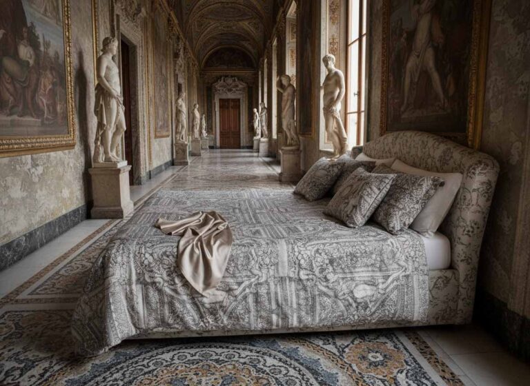 Ein Bett in einem Palazzo