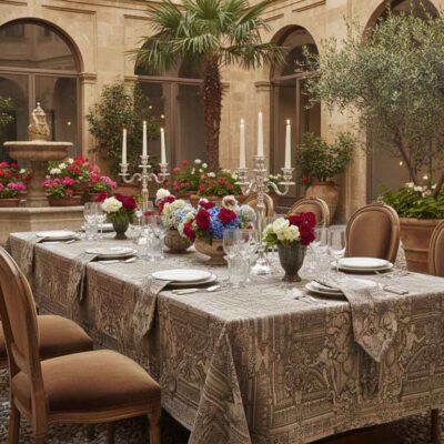 A festively laid table