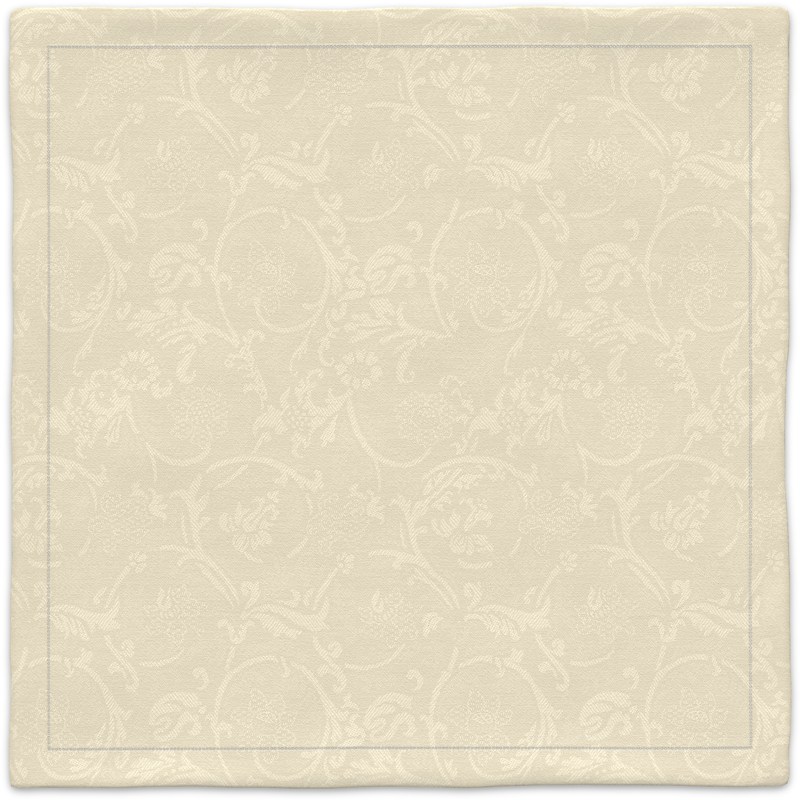 A cream-colored paper with a floral pattern on it.