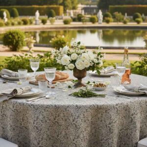 Ein gedeckter Tisch im Schlossgarten