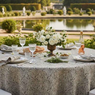 Ein gedeckter Tisch im Schlossgarten