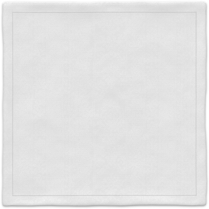 A white napkin on a white background.