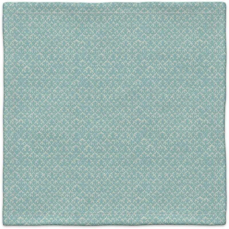 A blue and white carpet with a pattern on it.