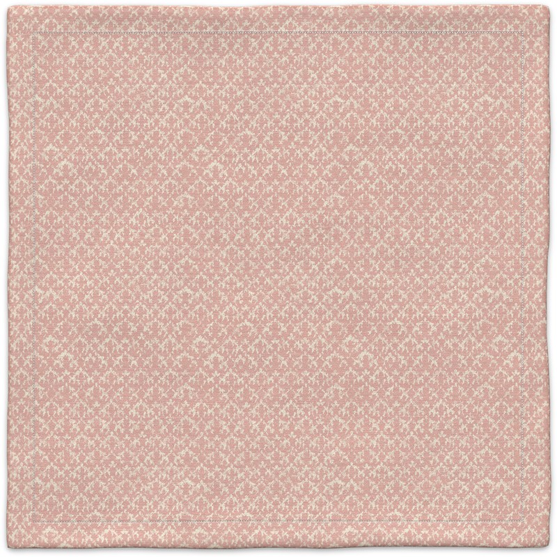 A pink and white carpet on a white background.