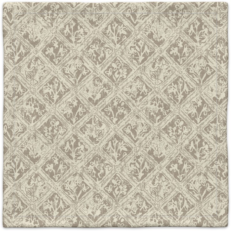 A beige and white carpet with a pattern on it.