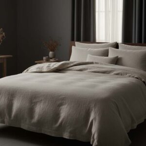 Ein Bett in einem Raum