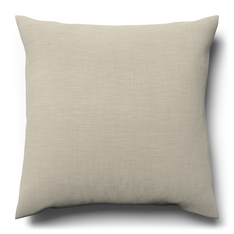 A white cushion on a white background.
