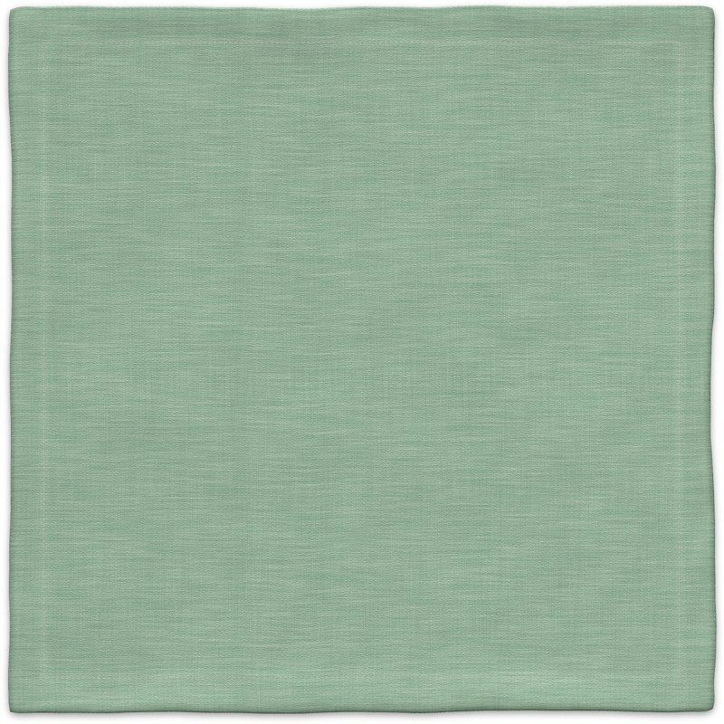 A plain light green cloth on a white background.