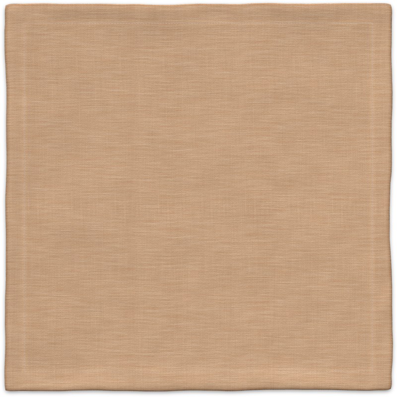 A beige cloth with a white background.