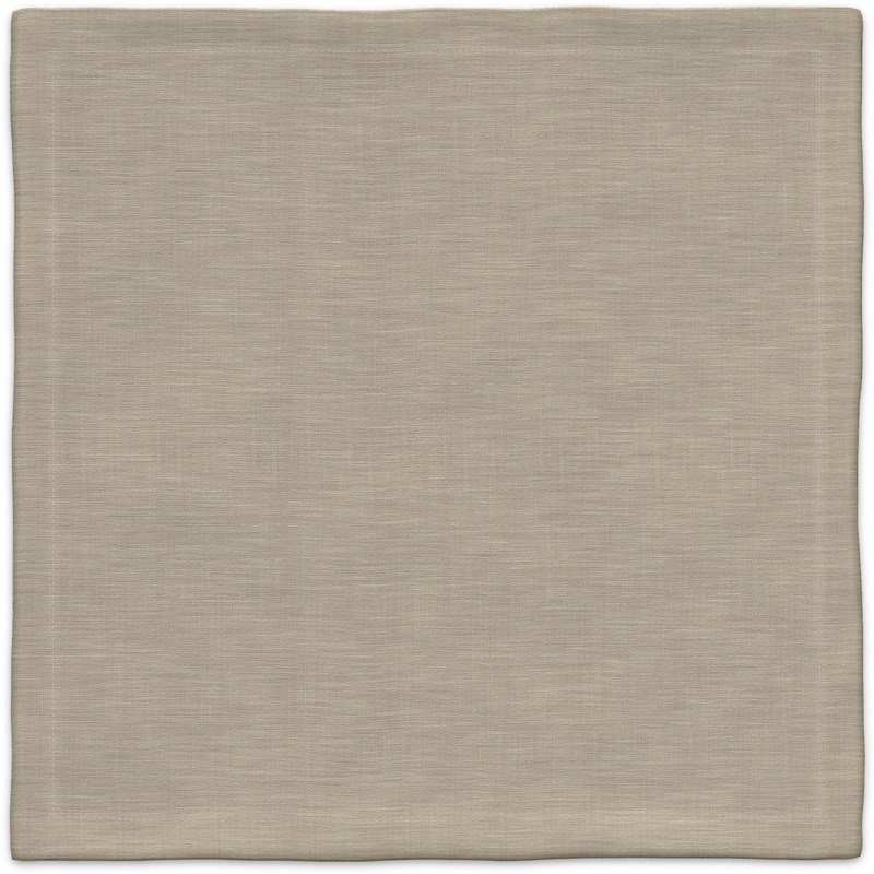 A plain beige cloth on a white background.