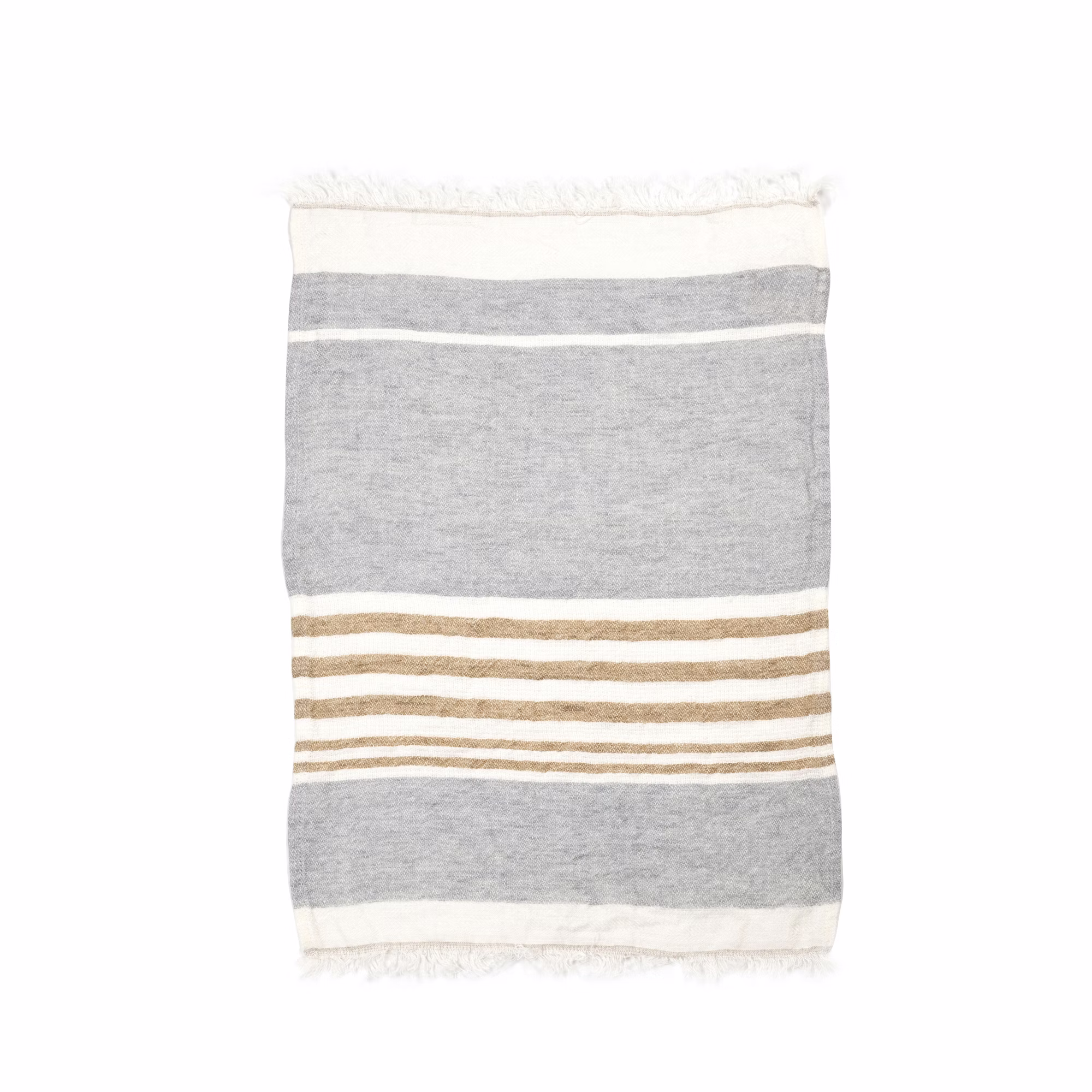 Ash Stripe - Reines Leinen Handtuch von Libeco