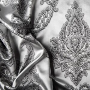 Ein Schwarz-Weiß-Foto von einem Bettlaken.