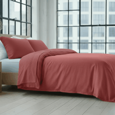 Hemp and linen bed linen Burgundy from Vieböck 226/30