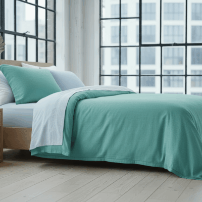 Hemp and linen bed linen Petrol from Vieböck 226/70