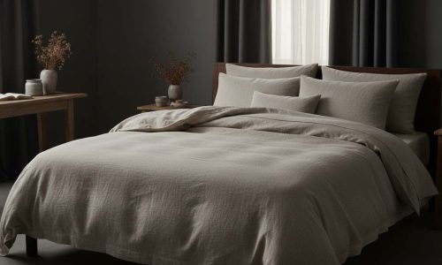 Ein Bett in einem Raum