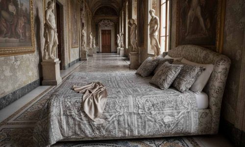 Ein Bett in einem Palazzo